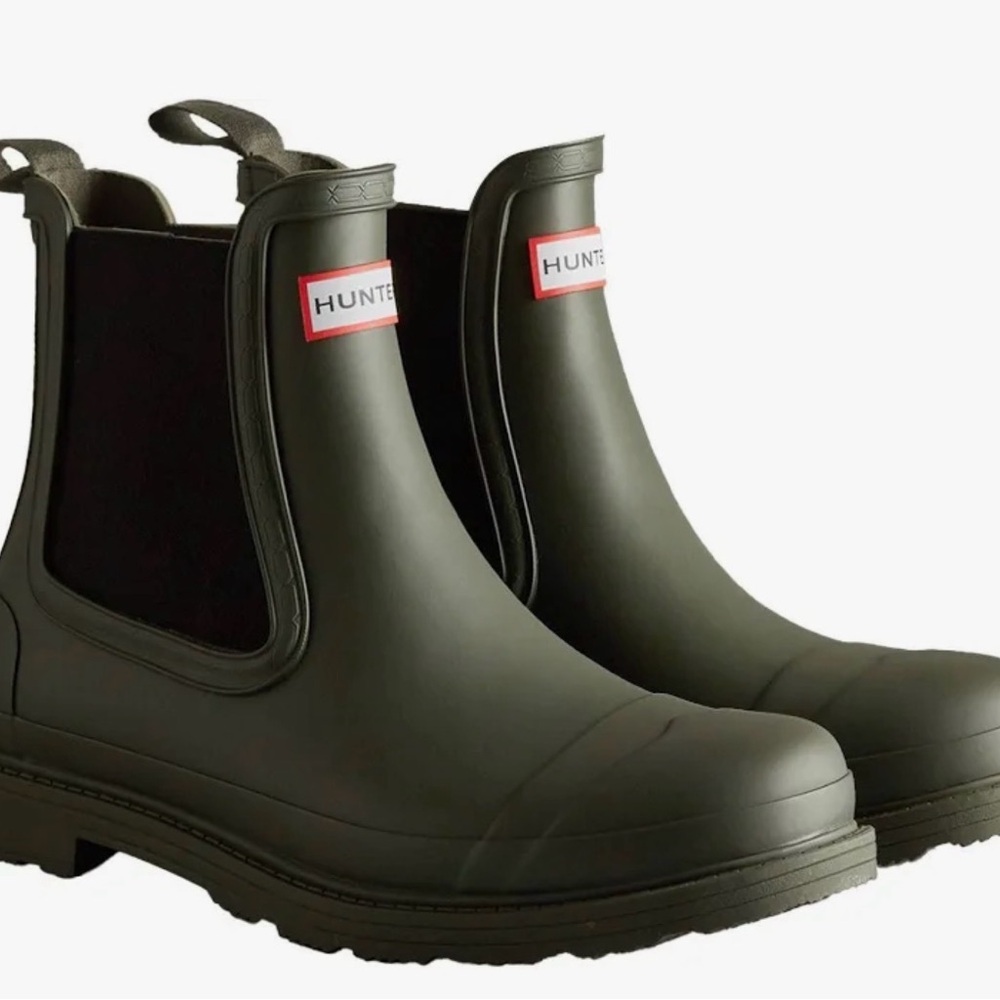 Men's Hunter Commando Chelsea Olive Rain Boots (Size 11) Unworn